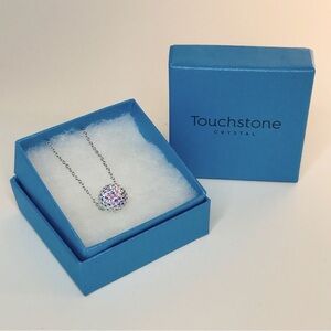 Crystal Aurore Boreale Pavé Ball Necklace : Touchstone Crystal || 1482